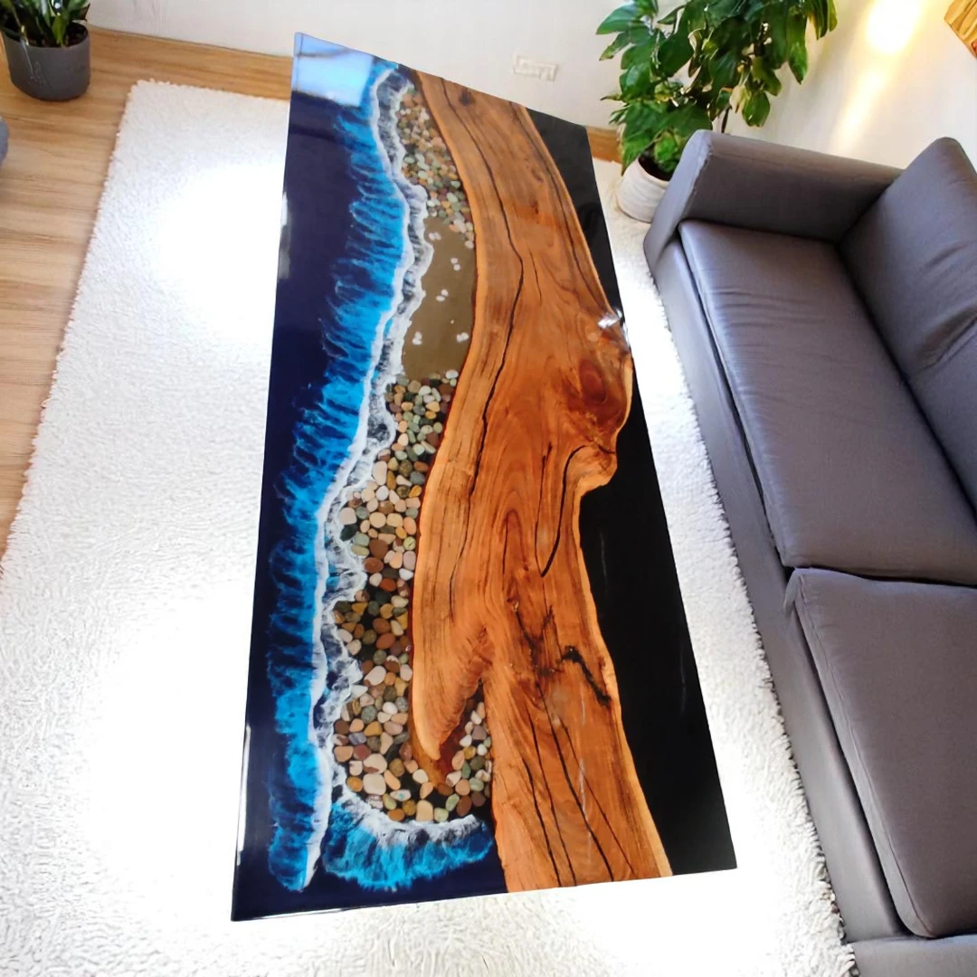 Amazing Ocean Wave-Inspired Epoxy Resin Tables : Unique Special Order 